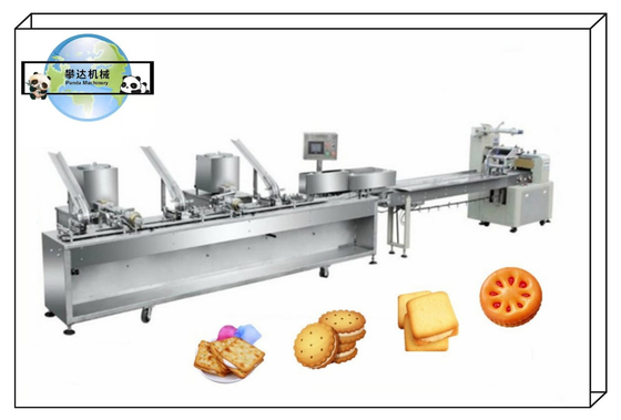 Small Capacity Automatic Biscuit Production Line 300Kg/H Capacity Stainless Steel Material